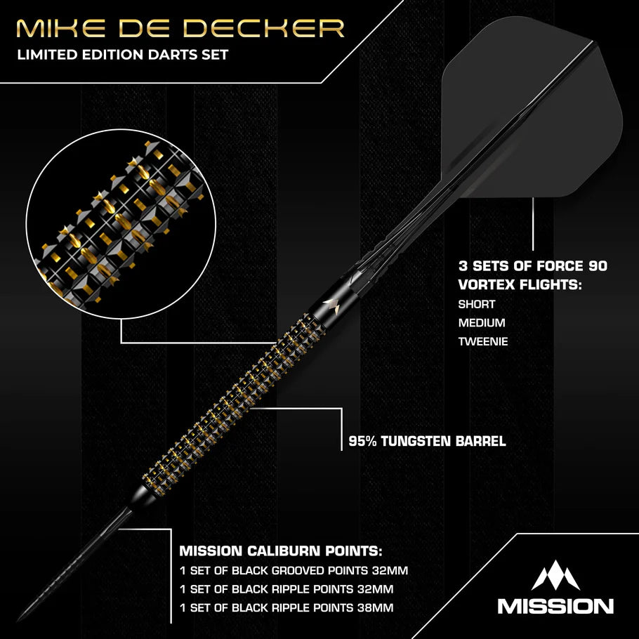 Mission Mike De Decker Limited Edition World Grand Prix 24g Steel Tip
