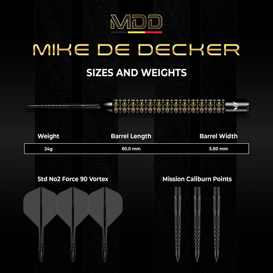 Mission Mike De Decker Limited Edition World Grand Prix 24g Steel Tip