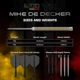 Mission Mike De Decker V2 - 90% Tungsten - R2.5 Darts - Steeltip