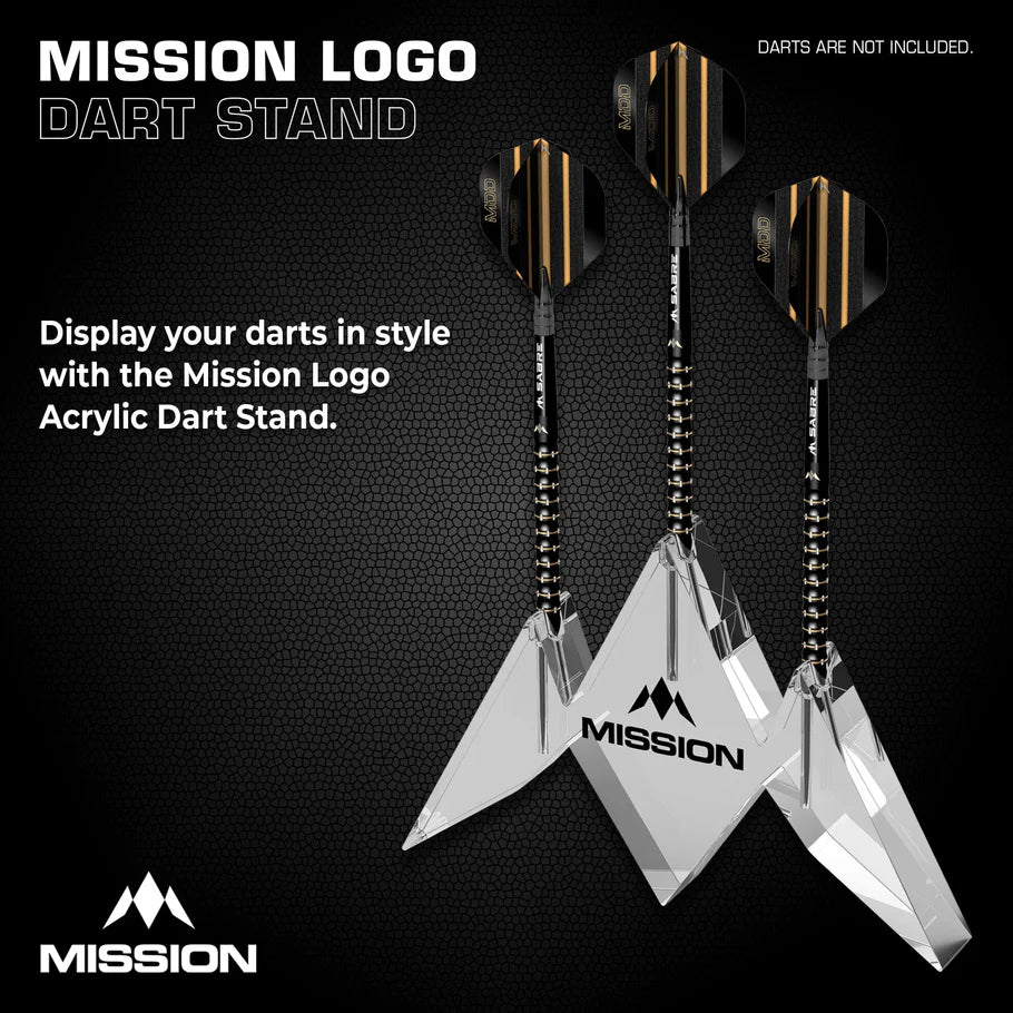 Mission "M"Logo Acrylic Dart Stand 3 Dart Display Stand