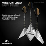 Mission "M"Logo Acrylic Dart Stand 3 Dart Display Stand