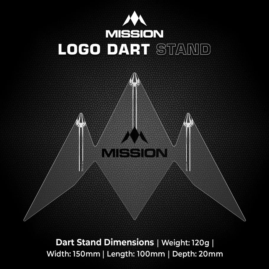 Mission "M"Logo Acrylic Dart Stand 3 Dart Display Stand