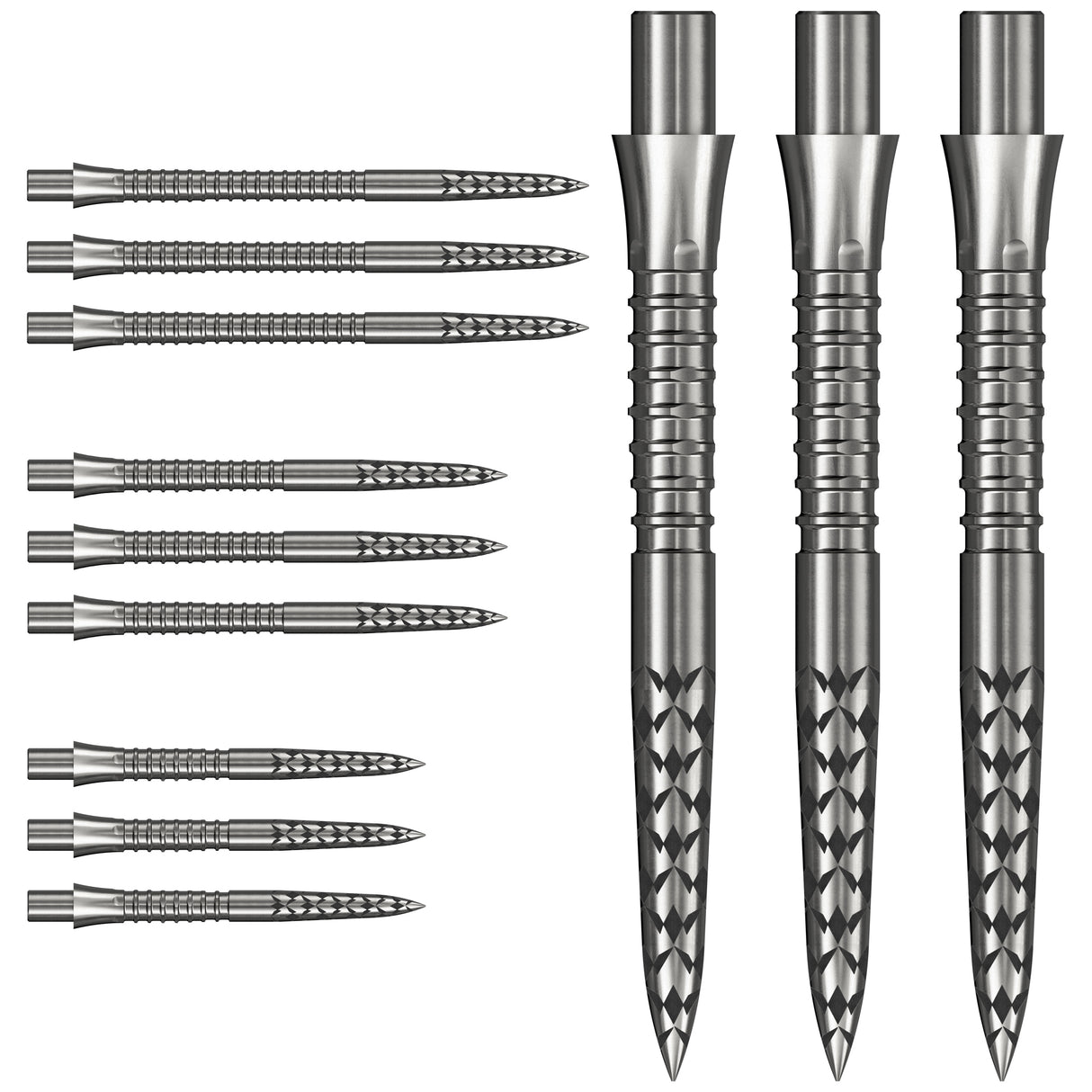 Mission Caliburn EVO Dart Points - GV Logo - Silber