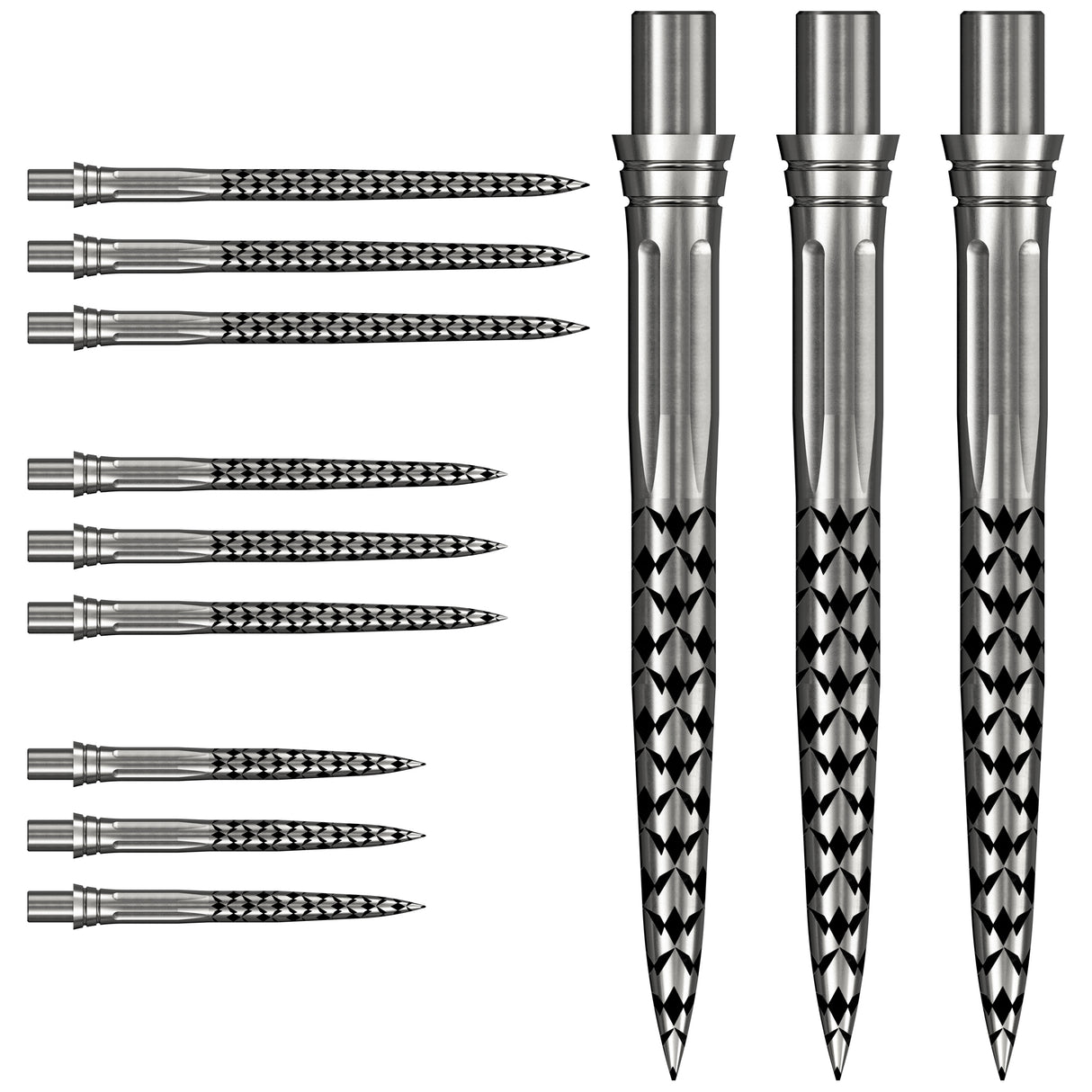 Mission Caliburn EVO Dart Points - Mission Logo - Silber