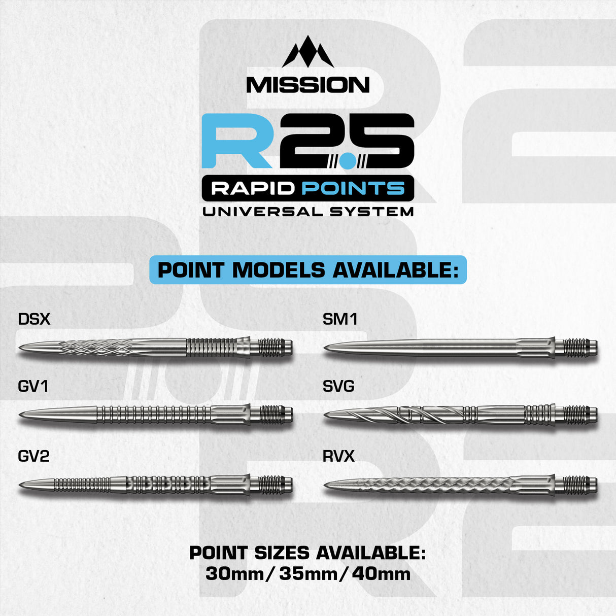 Mission Rapid 2.5 Dartpoints - SGV Schwarz