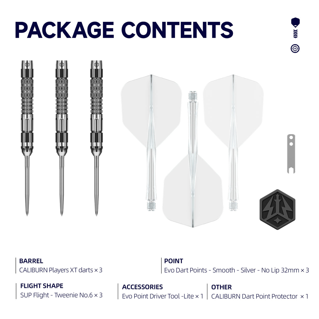 Caliburn Playerdarts XT Steeltip