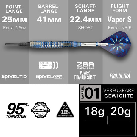 PHIL TAYLOR POWER Gx2 SP SOFT TIP DARTS