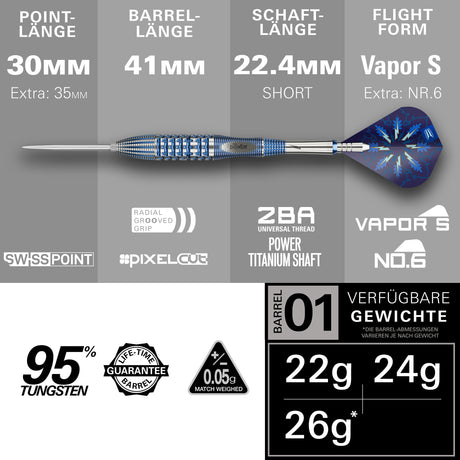 PHIL TAYLOR POWER Gx2 SP STEEL TIP DARTS