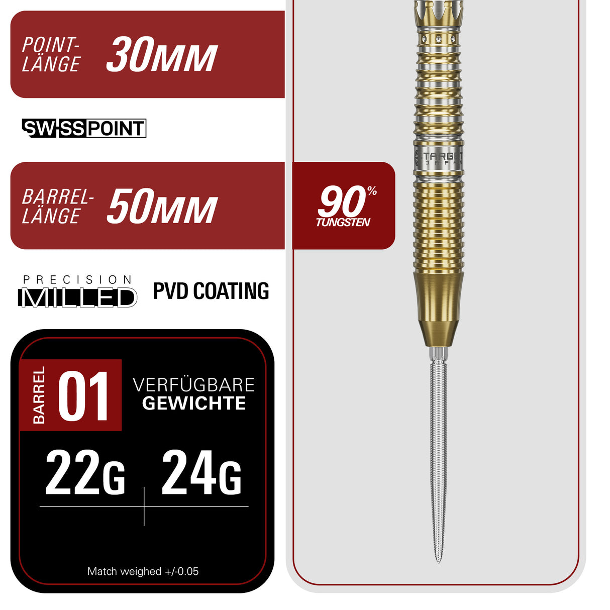 Target Japan Black Marque Enzo SP Steeltip