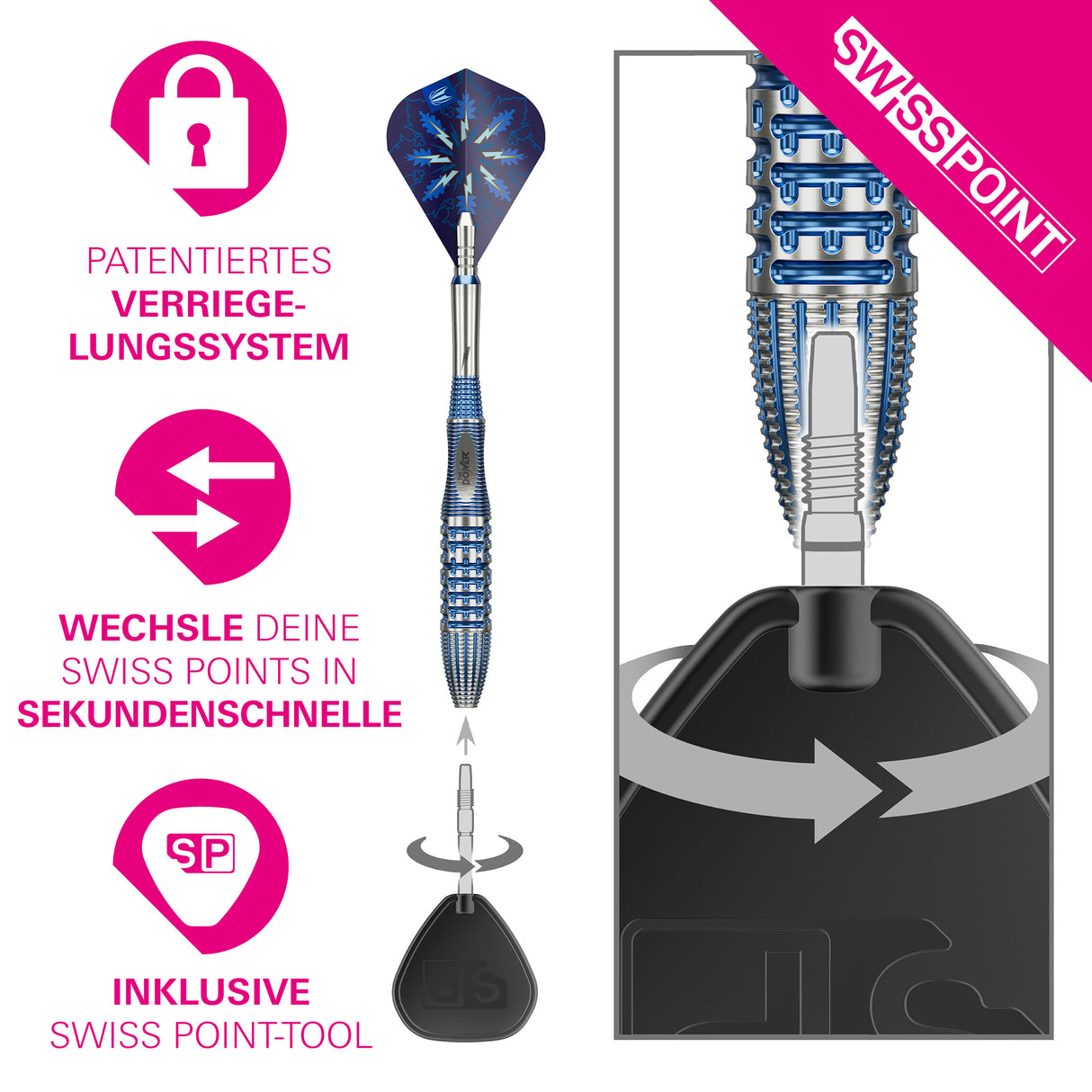 PHIL TAYLOR POWER Gx2 SP STEEL TIP DARTS