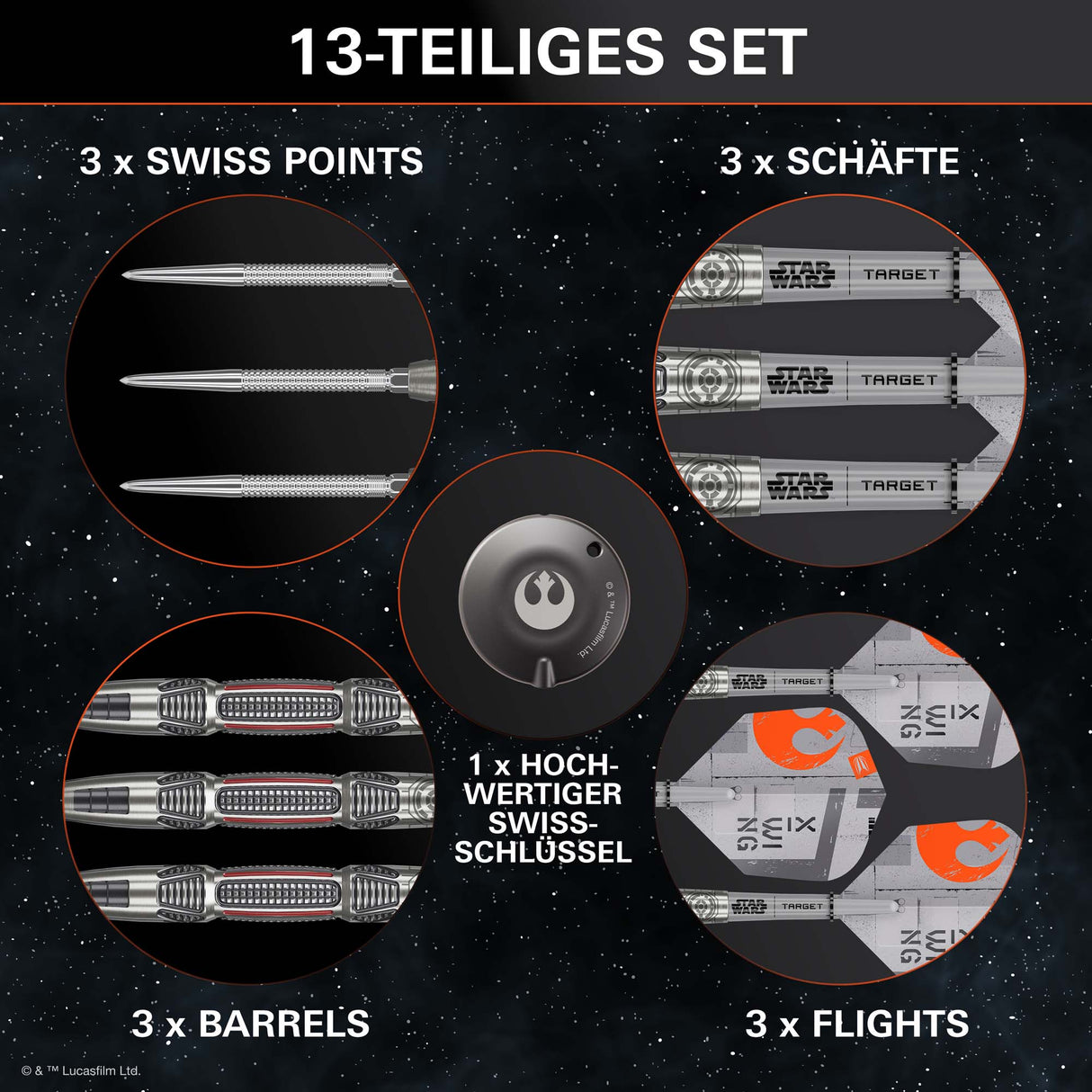 Target Star Wars X-Wing Swiss Point Steeldarts