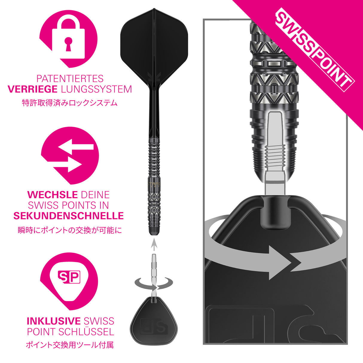 Target Japan Black Marque Creed SP Steeltip