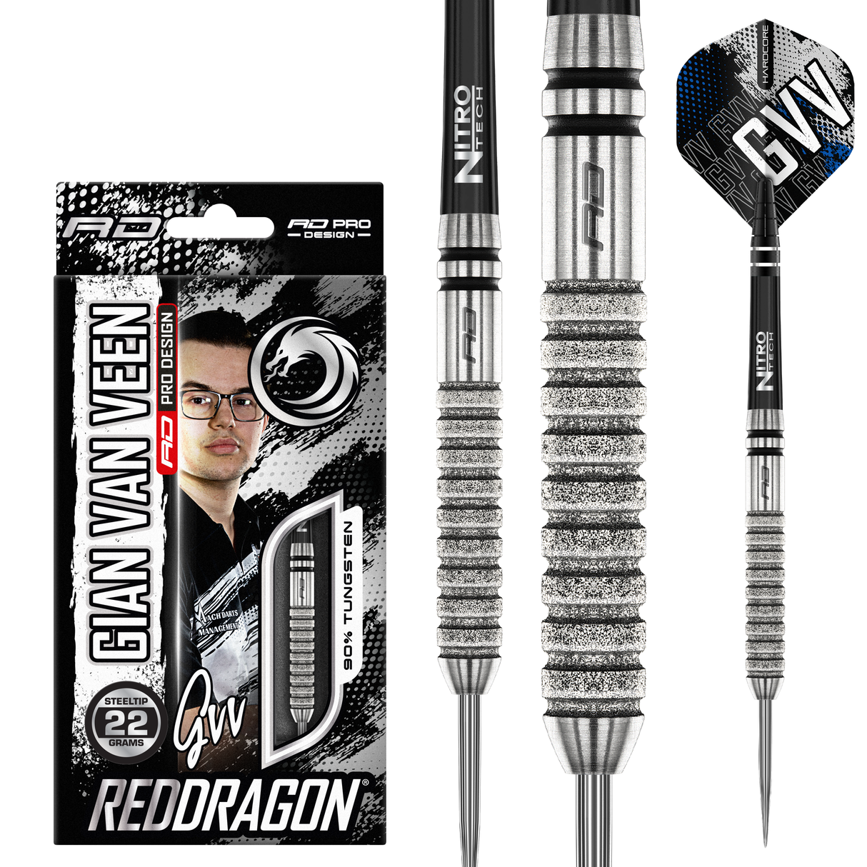 Red Dragon Gian van Veen Tour Edition Steeldarts 22g