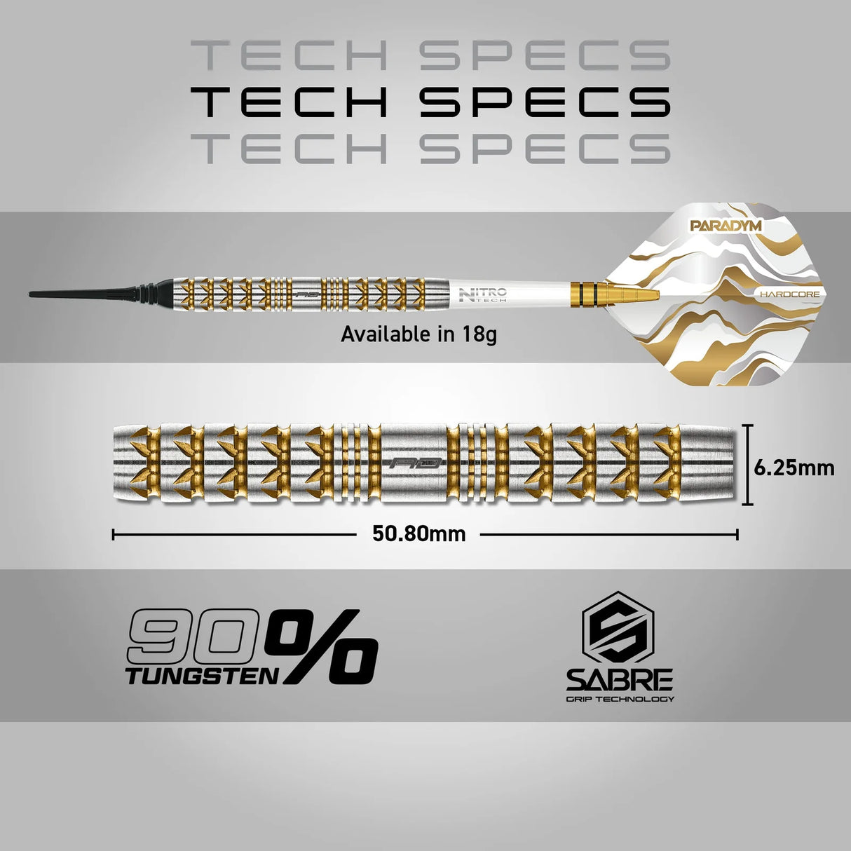 Red Dragon Paradym Darts Gold & Silver Parallel Softdart