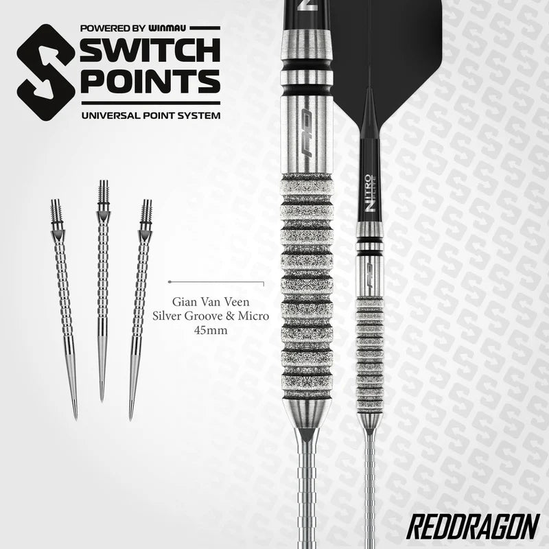 Red Dragon Gian van Veen Tour Edition 21g - Switch Point Darts