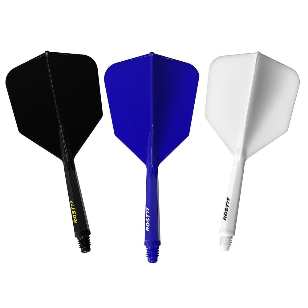 Cuesoul ROST 77 White+Black+Blue Big Wing - Dart Flights