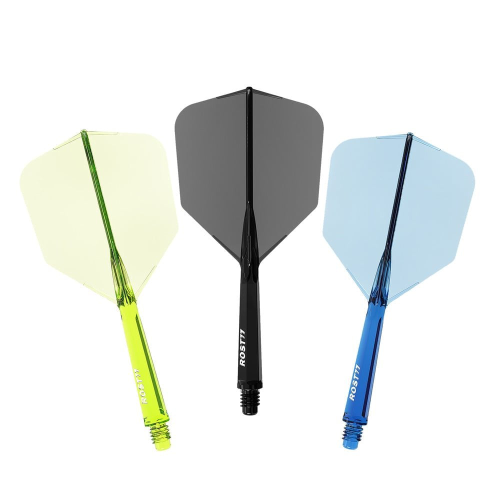 Cuesoul ROST 77 Clear- Blue+Black+Green Big Wing - Dart Flights