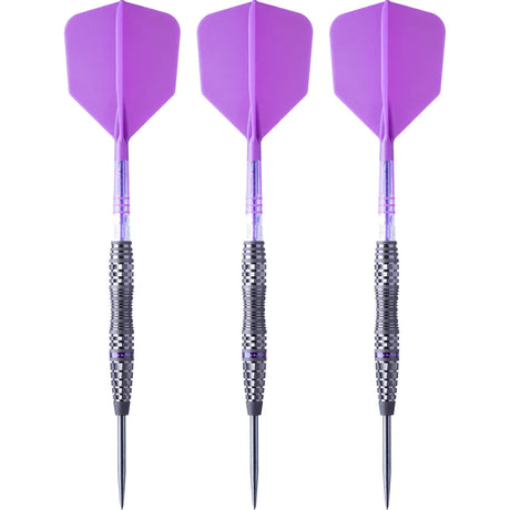 CUESOUL ENGINE V2 DARTS 22g Steel Tip- 90% TUNGSTEN - HOFFNUNG RING - LILA