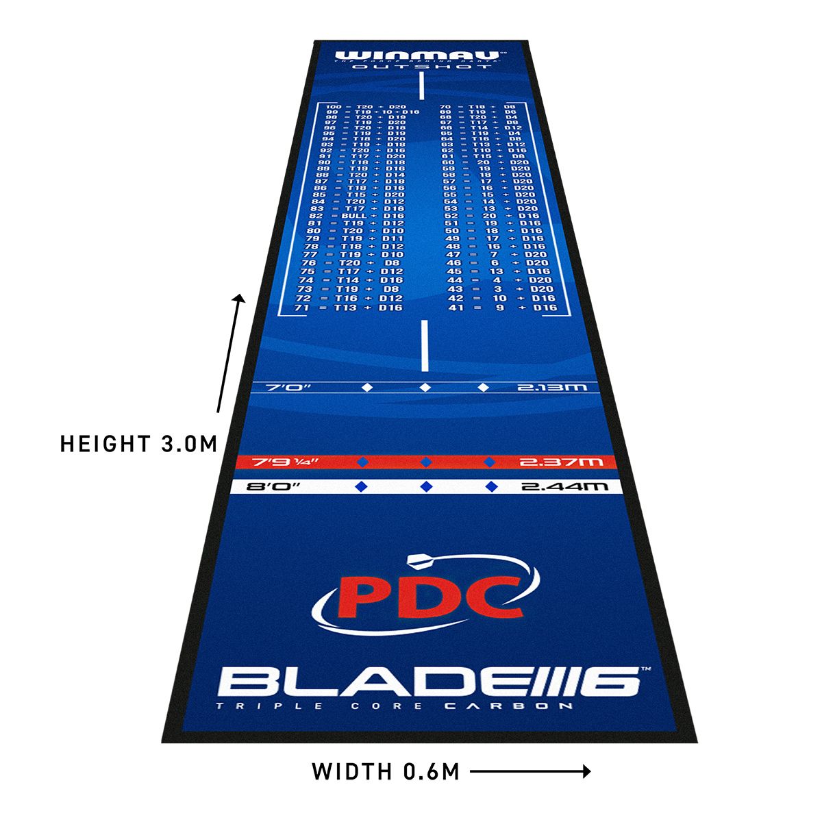 Dartmatte Winmau Outshot Soft Blue