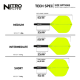 Red Dragon Nitro Flite System Black Yellow - Dart Flights