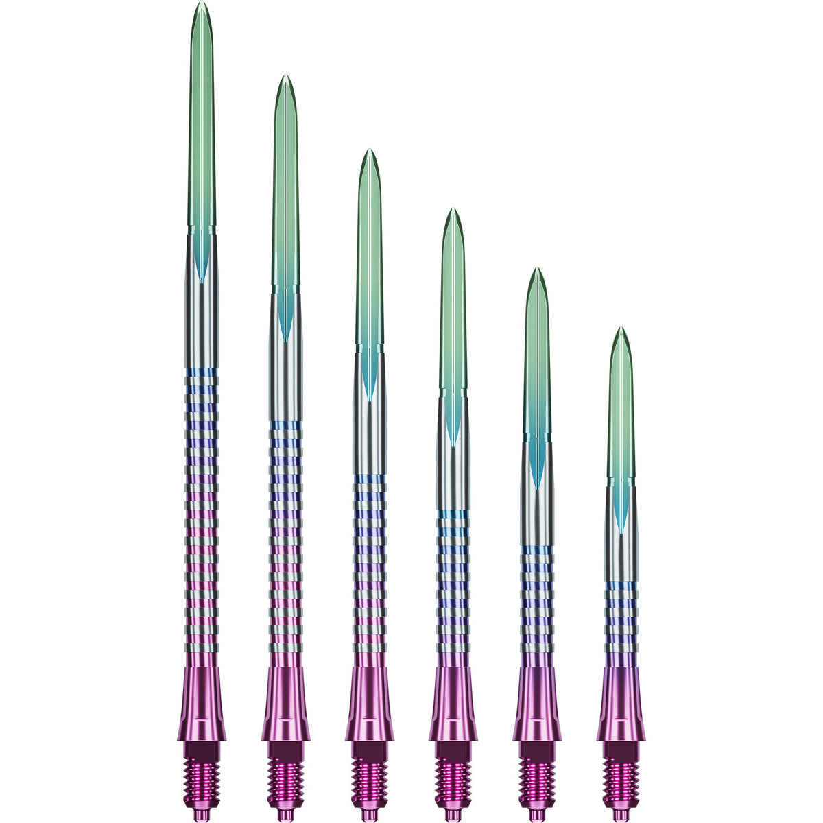 Caliburn EZ-EVO Dartspitzen - Dual Quad Flute - Rainbow