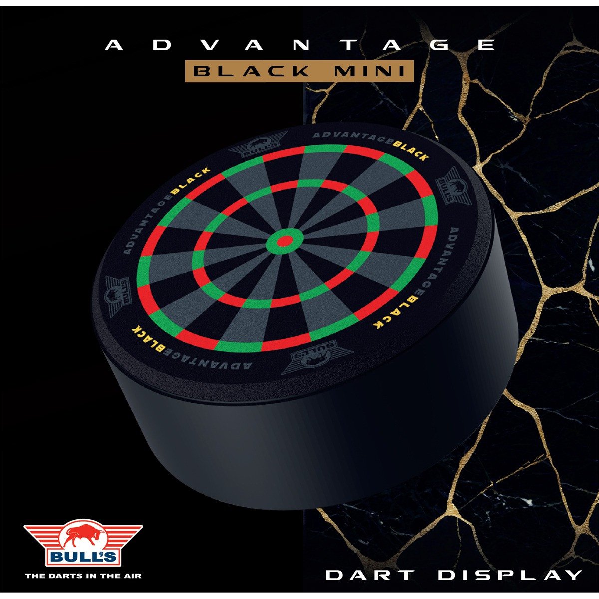 Bull's Advantage Black Mini Dartboard Display