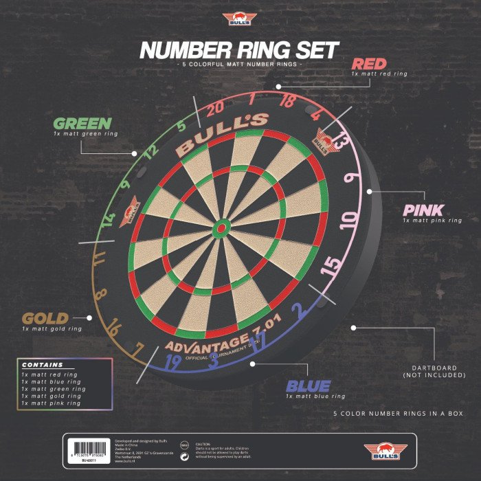 Bull's Colorful Matt Number Ring Set | 5pcs