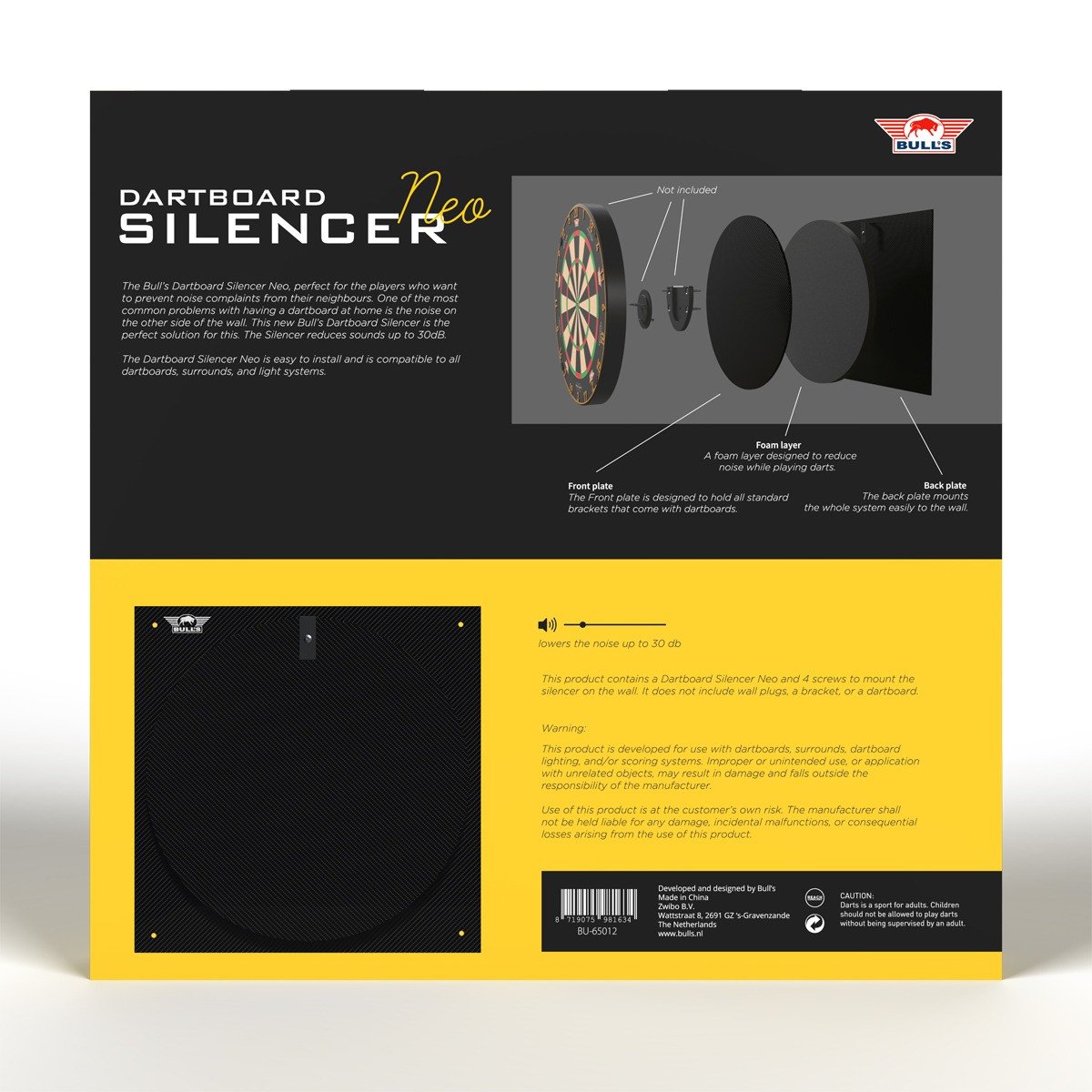 Bull's Neo Dartboard Silencer Schallschutz