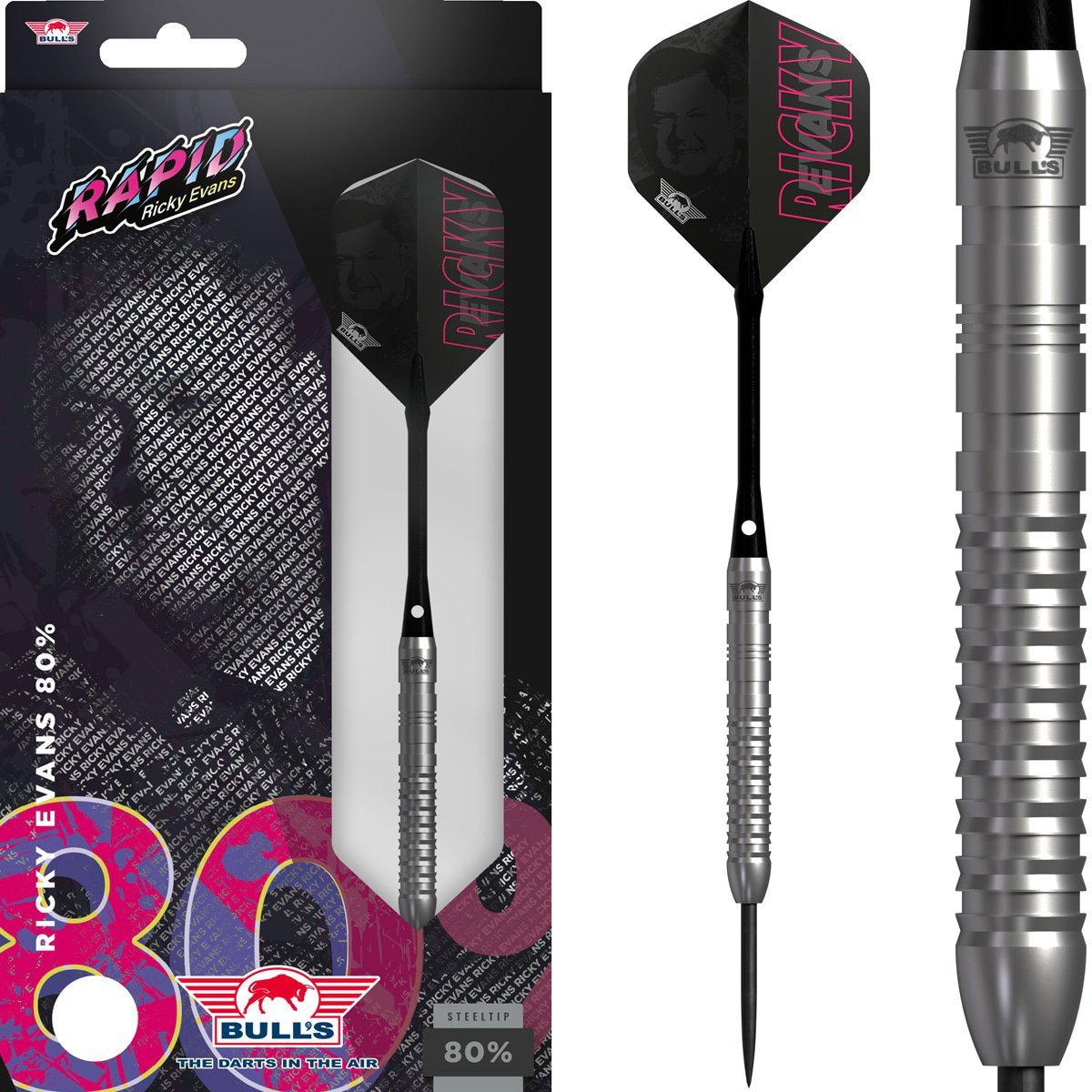 Bull's Ricky Evans E2 80% Steeldarts