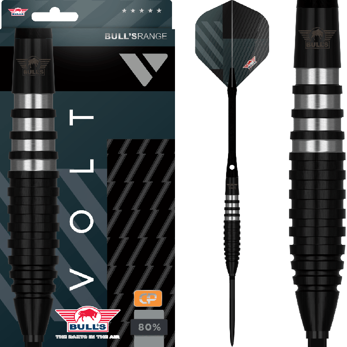 Bull's Volt Black 80% CP Steeltip