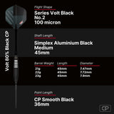 Bull's Volt Black 80% CP Steeltip