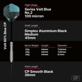 Bull's Volt Blue 80% CP Steeltip