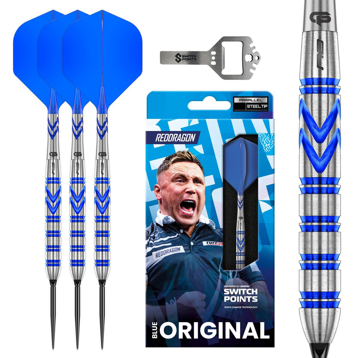 Red Dragon Gerwyn Price Blue Original Switch Point Steeldarts