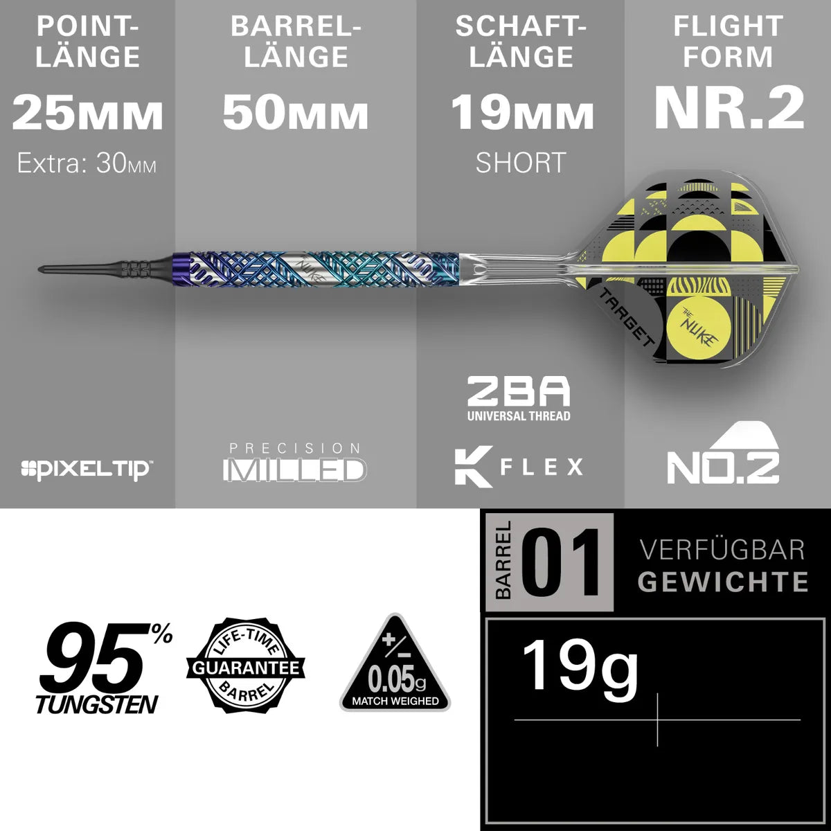 Target Luke Littler Edge 95% 19g Soft Tip