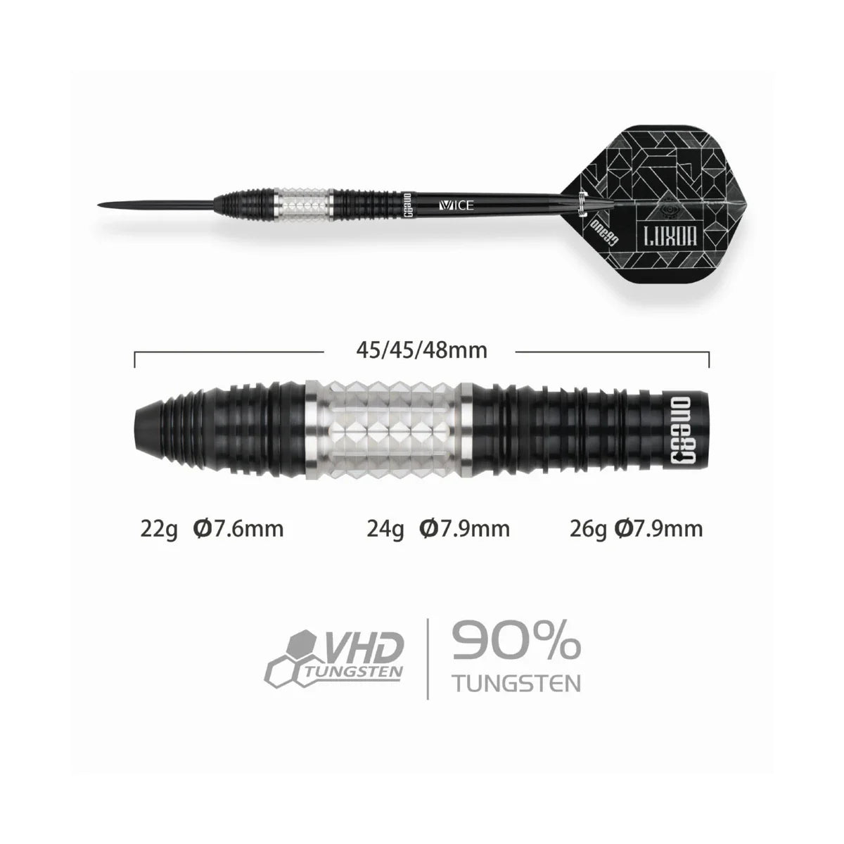 ONE80 Luxor II Theta Steeltip