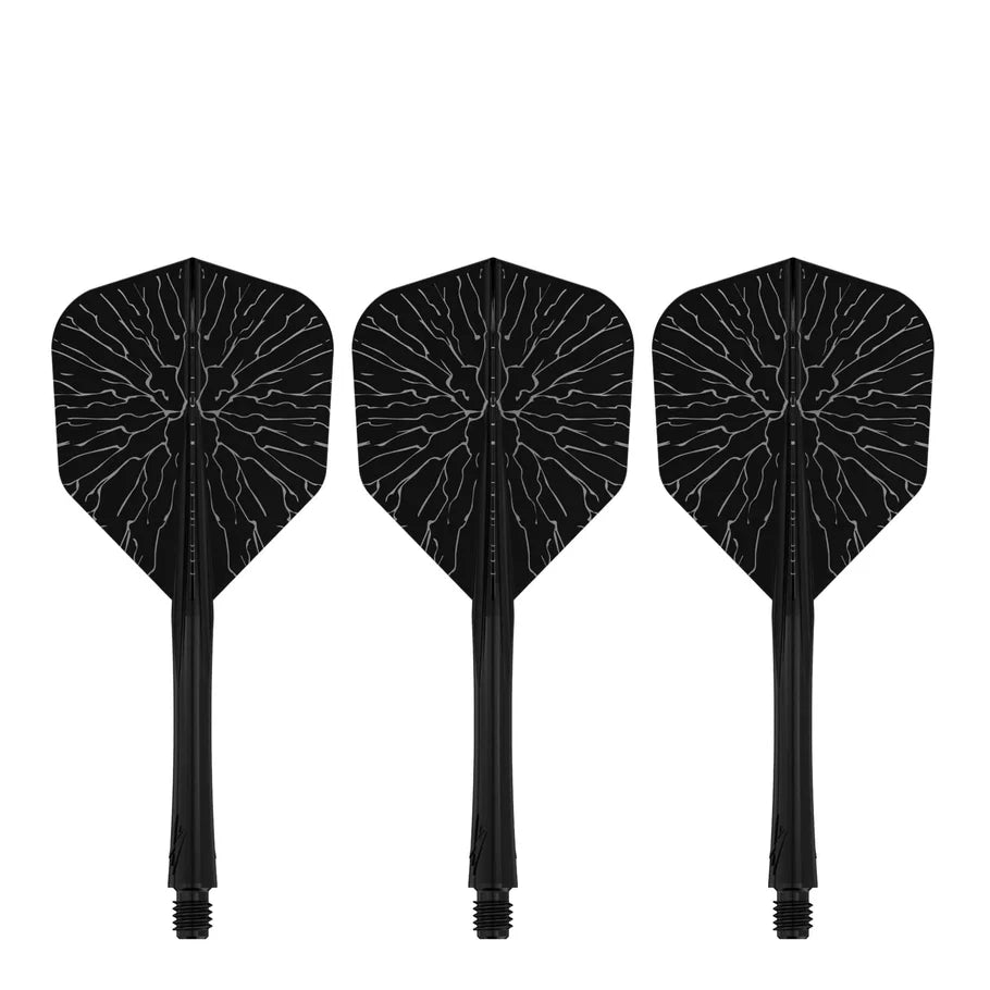 Caliburn SUP Flights - Moulded Shaft and Flight - Standard No6 - Crack - Black