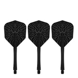 Caliburn SUP Flights - Moulded Shaft and Flight - Standard No6 - Crack - Black