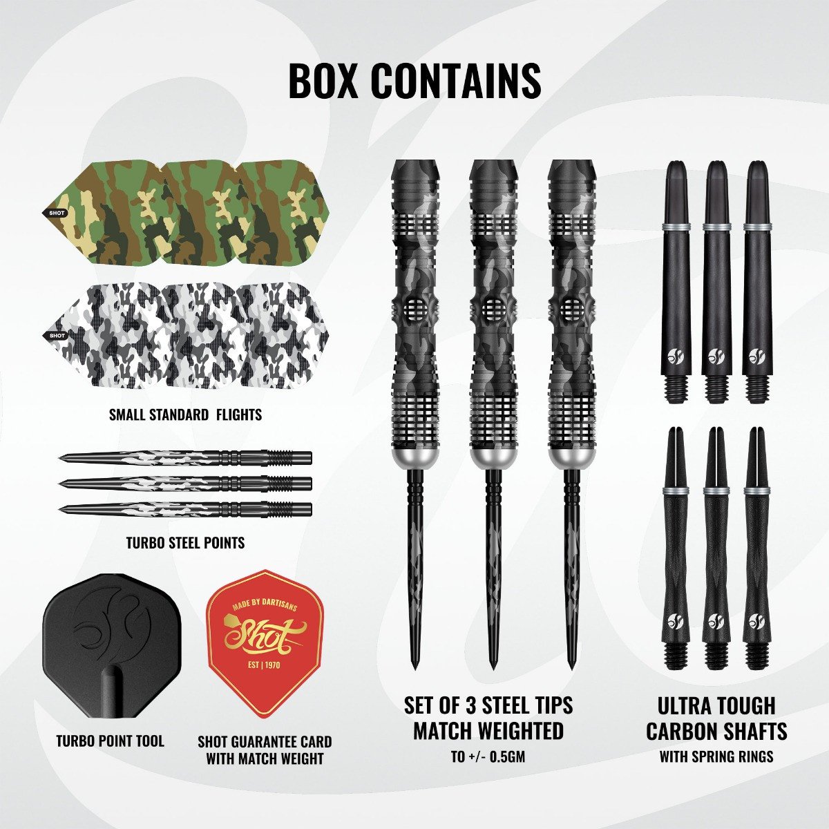 Shot Camo Longshot 95%Tungsten Steeltip