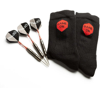 Game On! Dartsocke schwarz/rot M