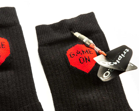 Game On! Dartsocke schwarz/rot M