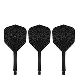 Caliburn SUP Flights - Moulded Shaft and Flight - Standard No6 - Crack - Black