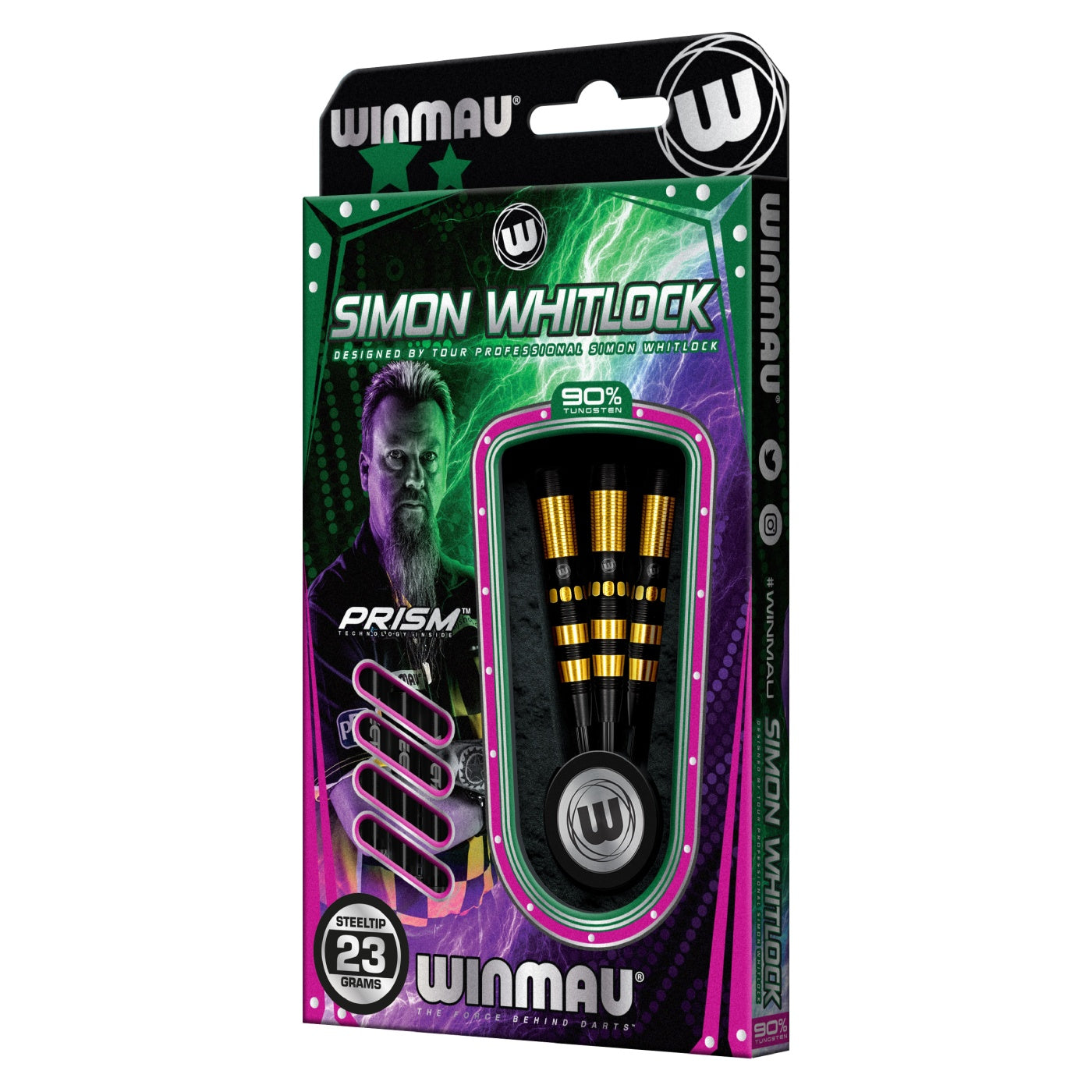 WINMAU SIMON WHITLOCK DYNAMIC SE 90% STEELDARTS