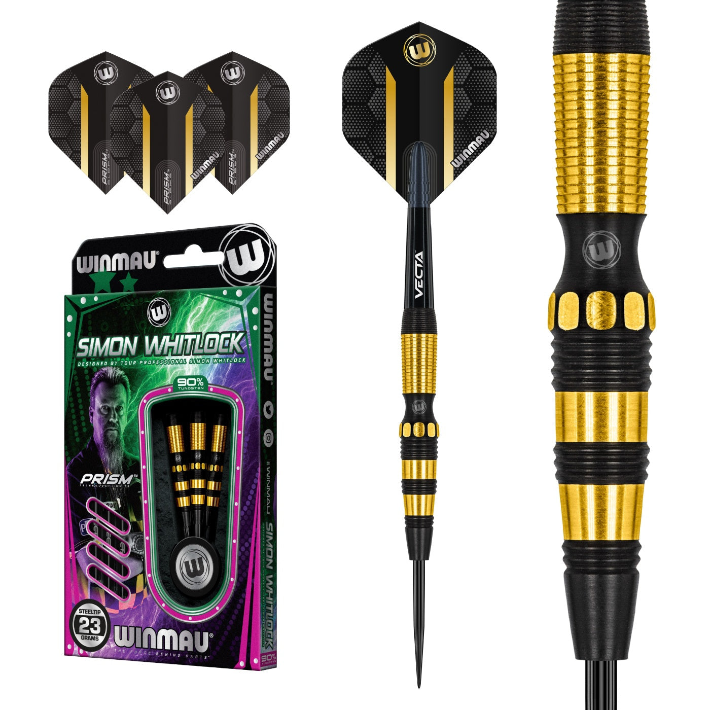 WINMAU SIMON WHITLOCK DYNAMIC SE 90% STEELDARTS