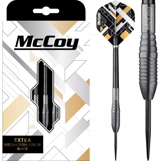 MCCOY  Extra Darts - 90% Steel Tip Tungsten - Black