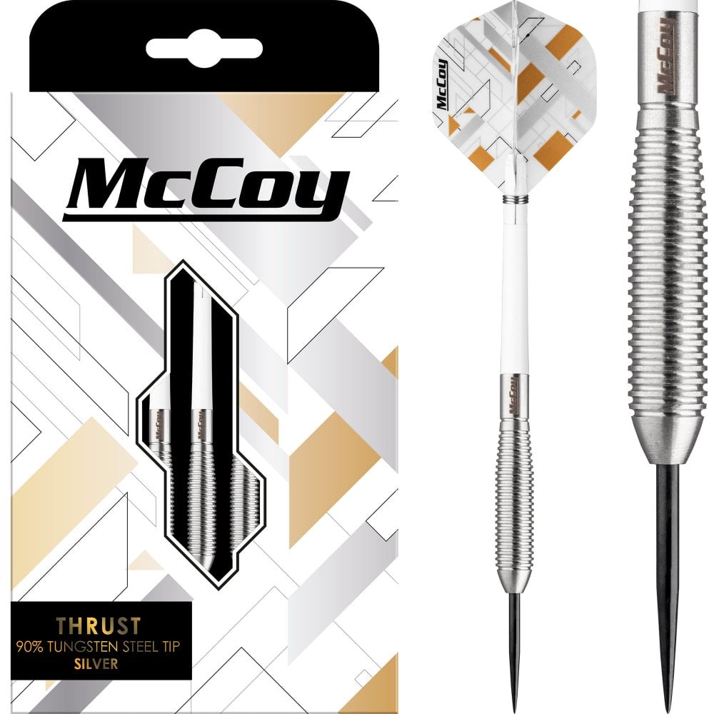 MCCOY  Thrust Darts  Steel Tip 90%Tungsten - Silver