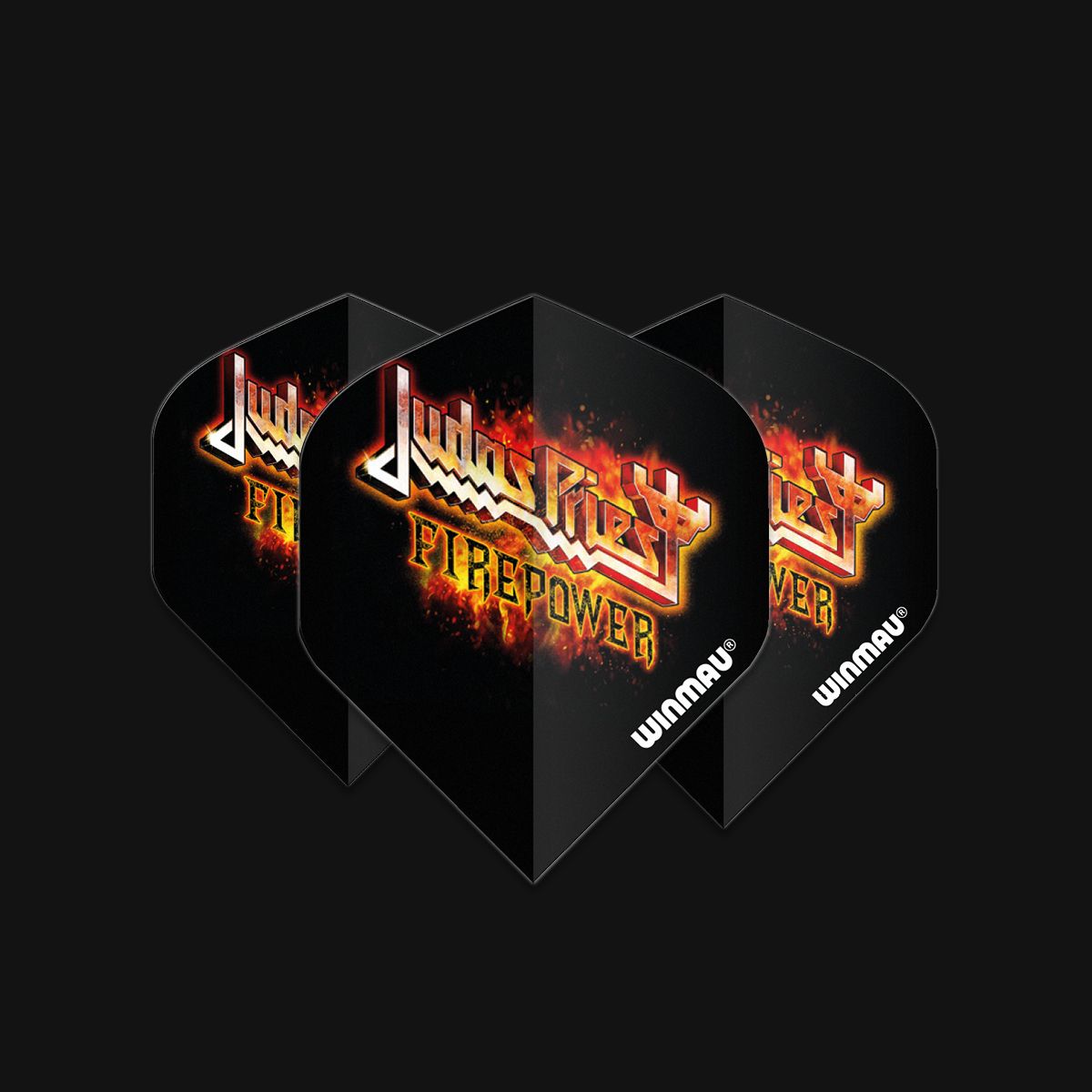 Winmau Rhino Extra Thick Rock Legends Judas Priest Flaming Logo