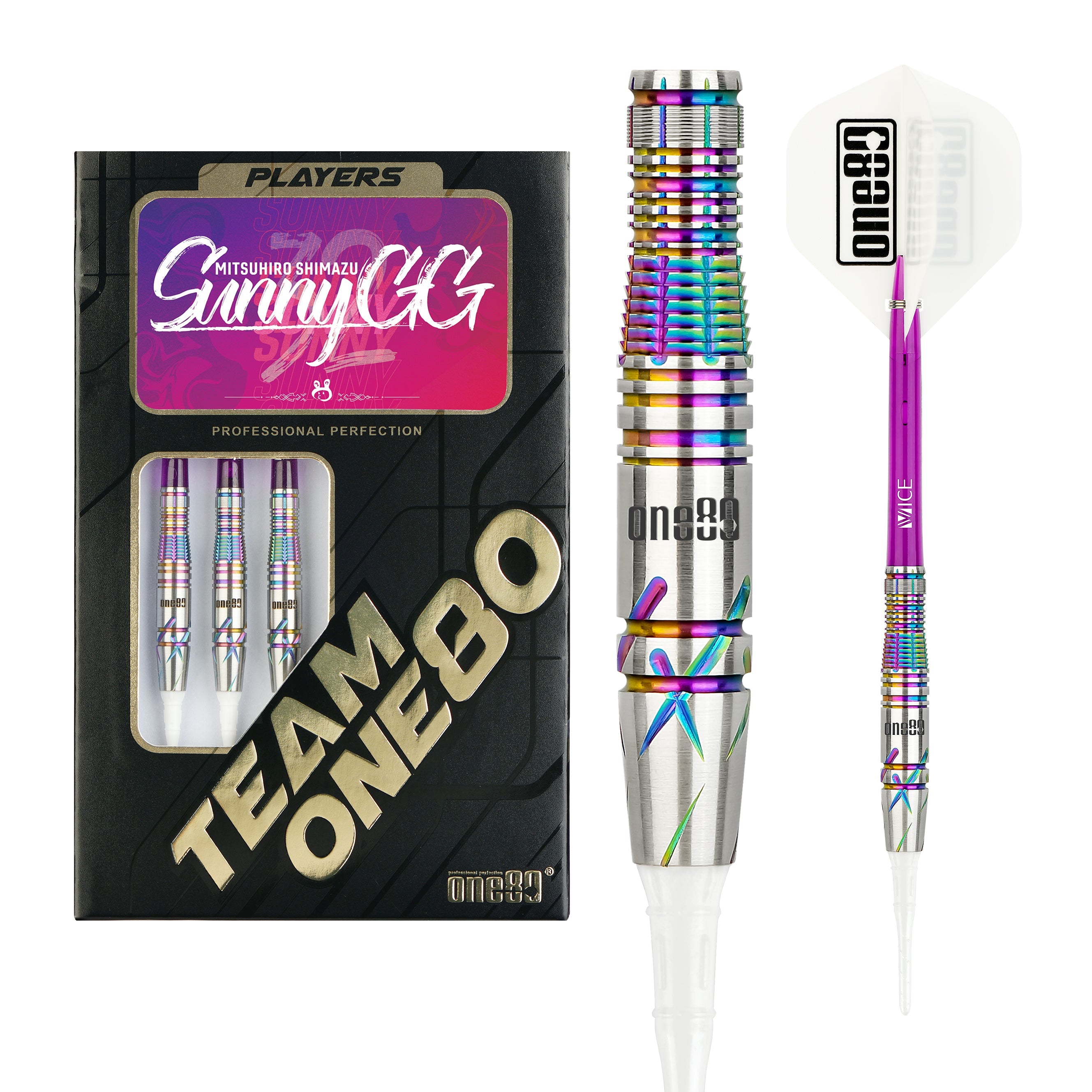 ONE80 Chameleon Sunny GG Softtip – Cubedarts