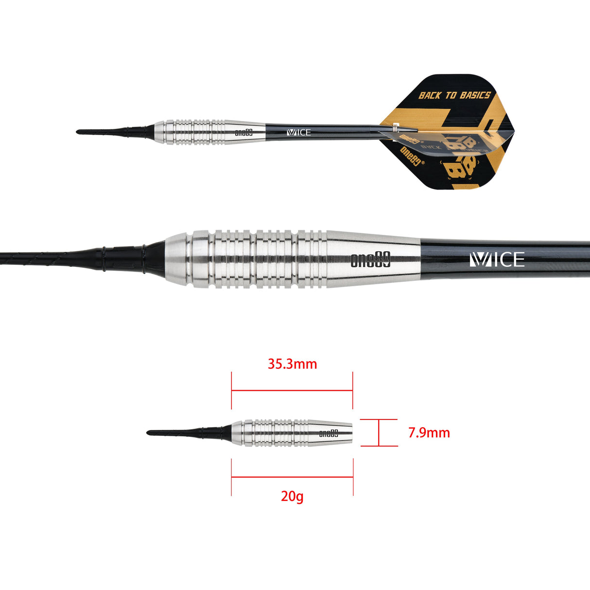 One80 Back to Basic JLS Softdart 20g