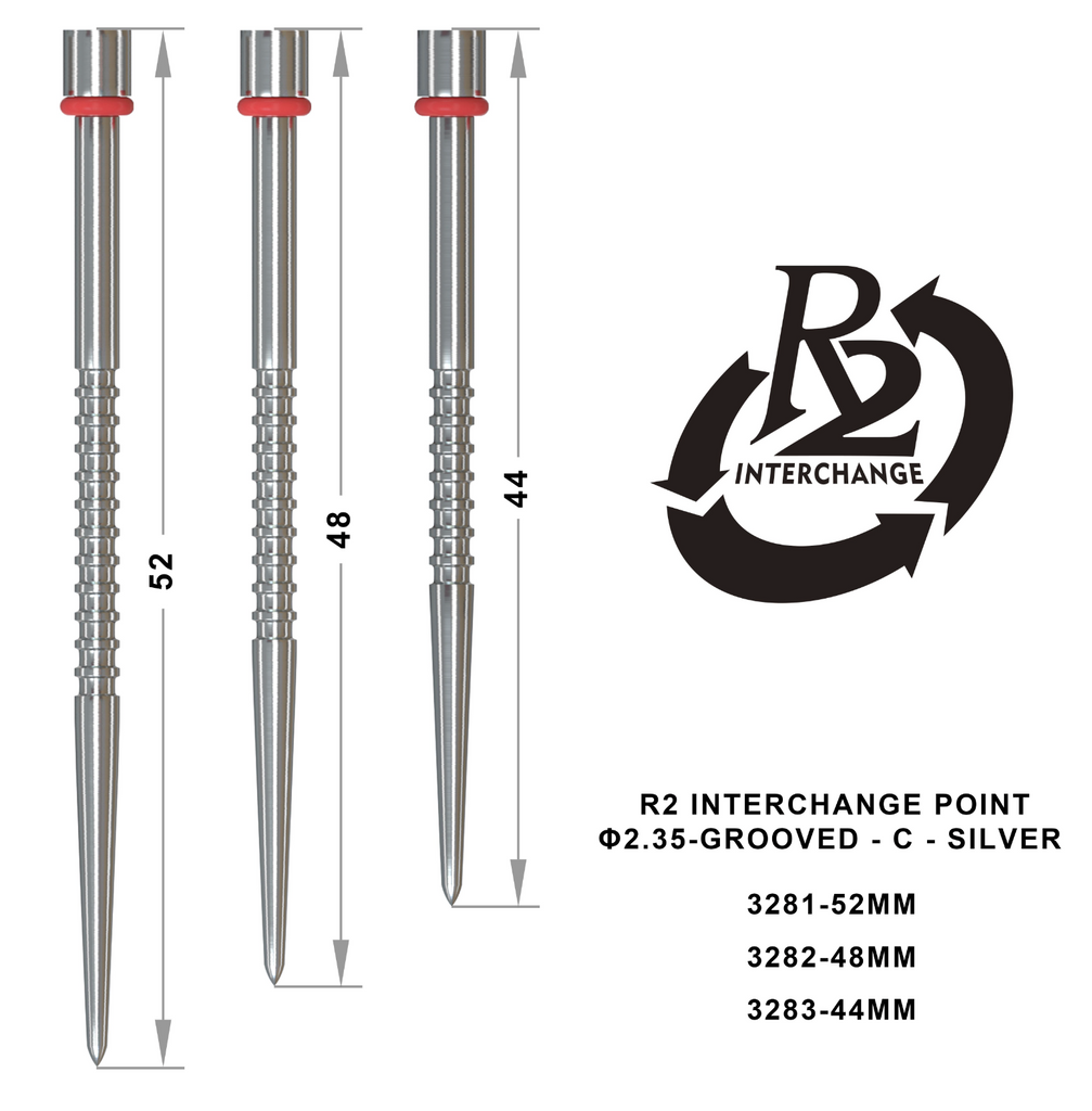 One80 R2 Interchange Point (2,35mm) Grooved C Silber