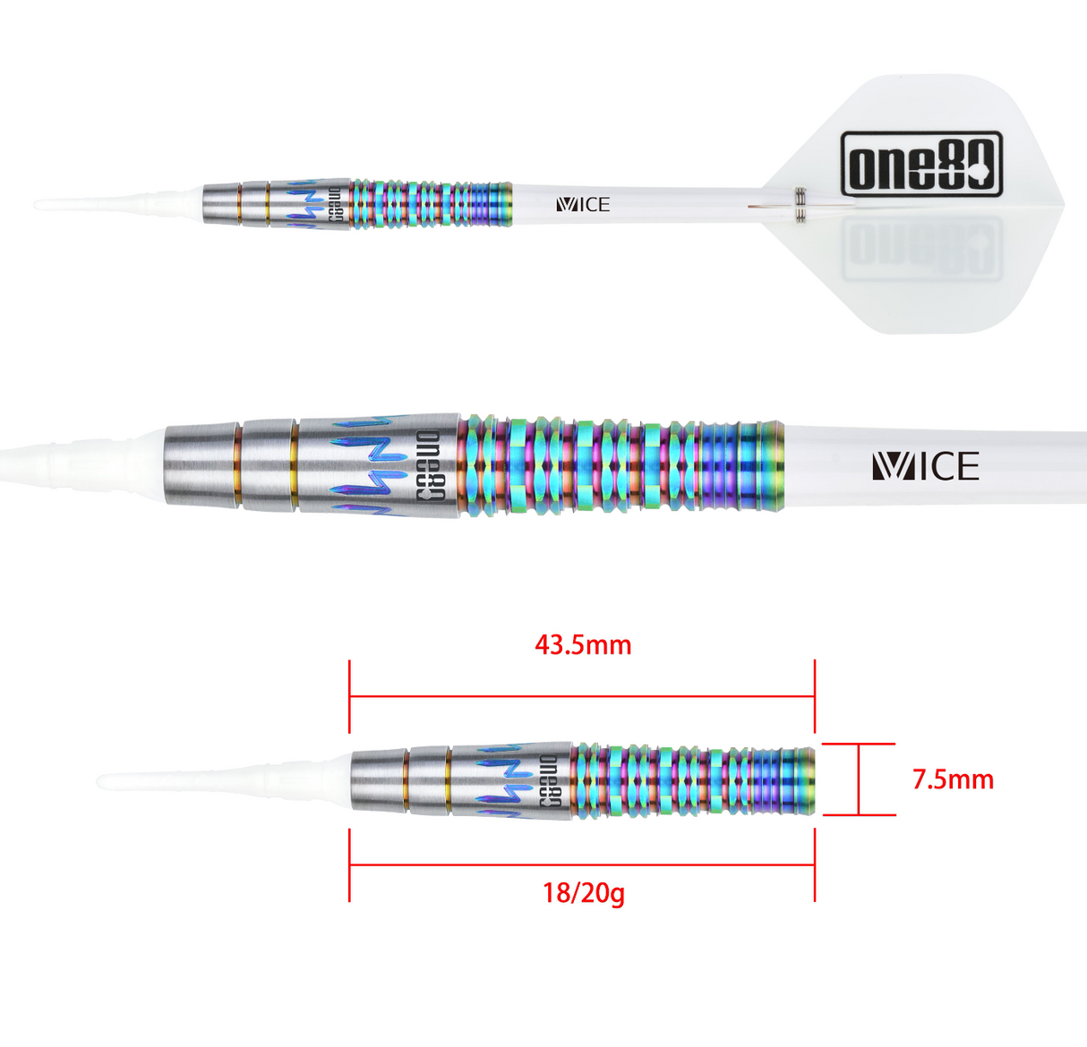 One80 Noriyuki Nakamura Signature Dart V3 Softtip